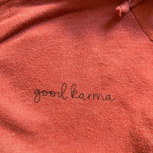 Spiritual Gangster Zippered Orange Sweatshirt Size L - Picture 2 of 4